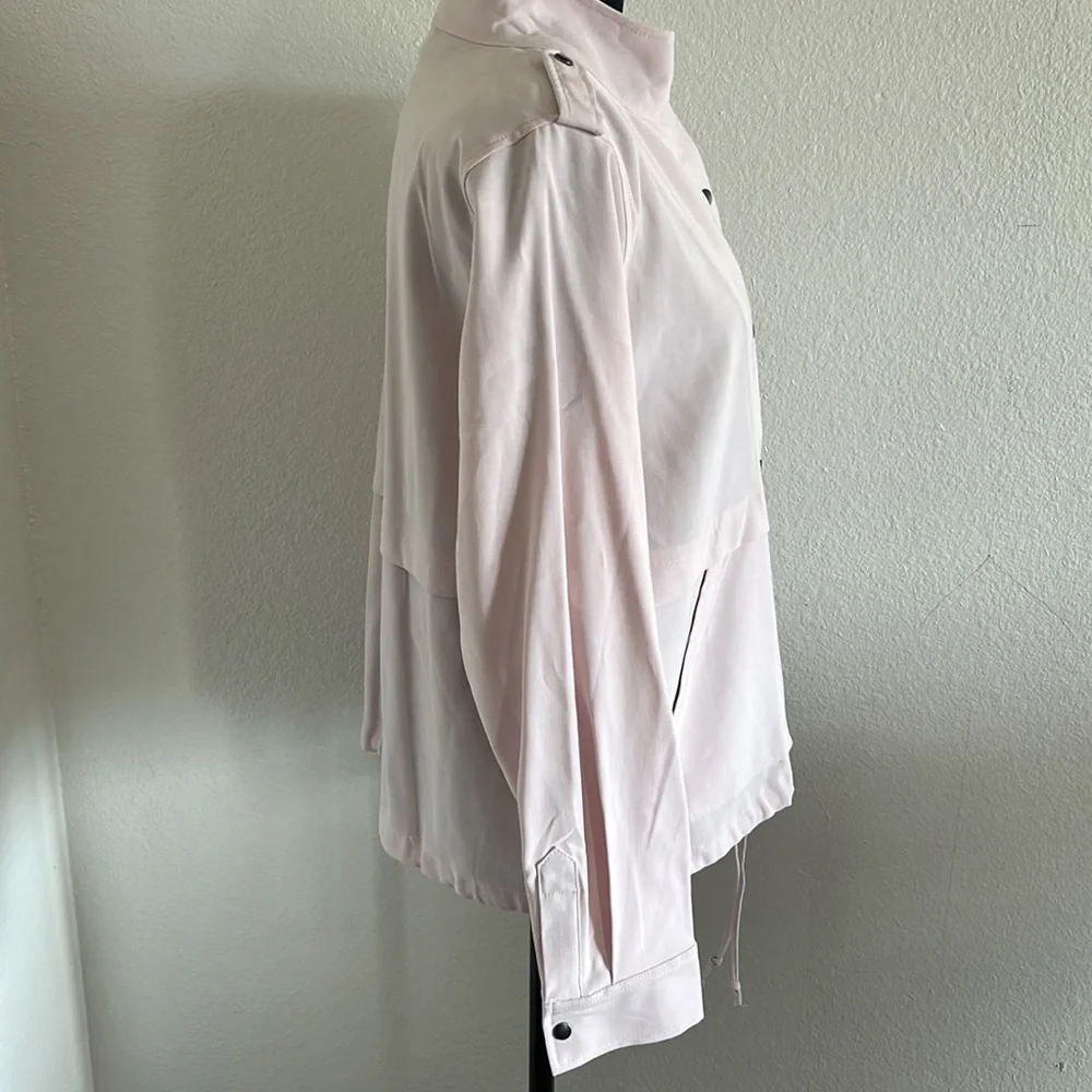Belle by Kim Gravel Twill Utility Jacket in Pink Quartz Size Medium - Picture 7 of 12